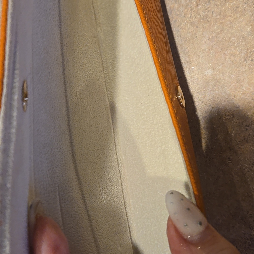 Tory Burch Burnt Orange Reader's Case with Cloth - Picture 3 of 5